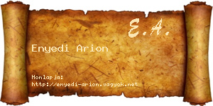 Enyedi Arion névjegykártya